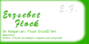 erzsebet flock business card